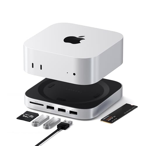 Satechi Hub & Stand para Mac mini M4 – Base USB-C con NVMe – vista 2