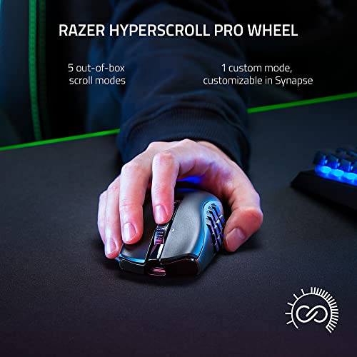 Razer Naga V2 Pro – Mouse gaming inalámbrico MMO negro – vista 4