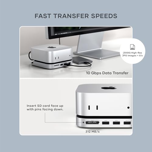 Satechi Hub & Stand para Mac mini M4 – Base USB-C con NVMe – vista 5
