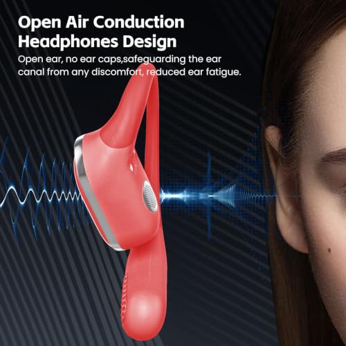 TRAUSI Open Ear rojos – Earbuds deportivos con estuche de 80 h – vista 6
