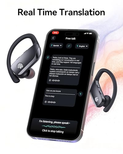 bmani Earbuds deportivos negros – Estuche con pantalla y hasta 80 h – vista 7