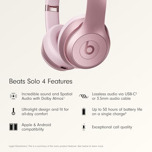 Beats Solo 4 Metallic Pink – Audífonos inalámbricos – vista 3