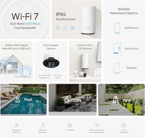TP-Link Deco BE25 Outdoor – Extensor Mesh Wi‑Fi 7 exterior – vista 4