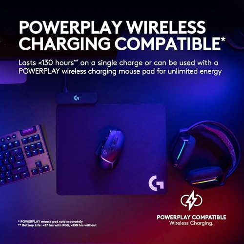 Logitech G502 X Plus – Mouse gaming inalámbrico RGB negro – vista 7