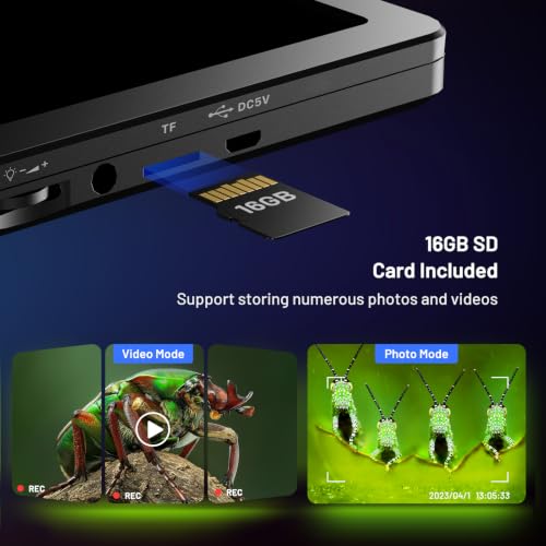 TOMLOV DM9 – Microscopio digital 7 pulgadas con tarjeta 16 GB – vista 7