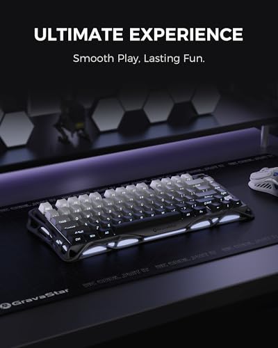 GravaStar Mercury K1 negro – Teclado mecánico inalámbrico 75% RGB – vista 3