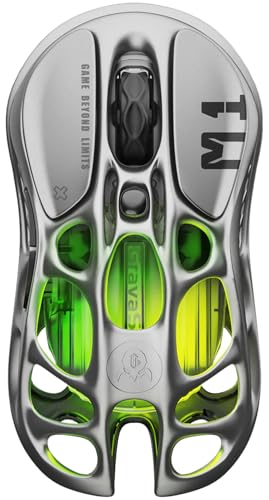 GravaStar Mercury M1 Pro gris – Mouse gaming inalámbrico trimodo – vista 2