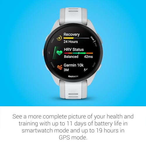 Garmin Forerunner 165 Whitestone 43 mm – Smartwatch running AMOLED – vista 6