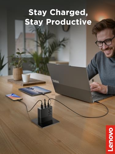 Lenovo 140W GaN negro – Cargador USB-C de 3 puertos con cable – vista 7