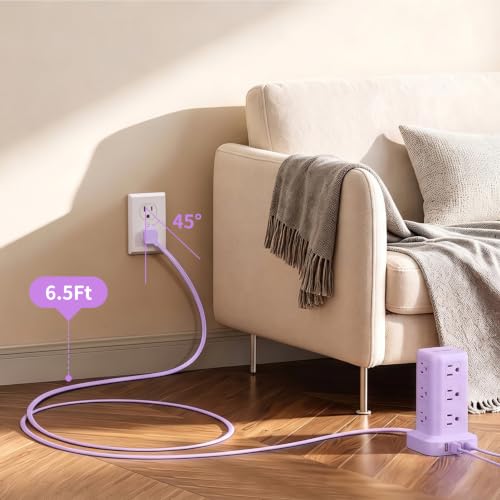 SMALLRT torre morada – Regleta con 12 tomas y 4 USB – vista 4