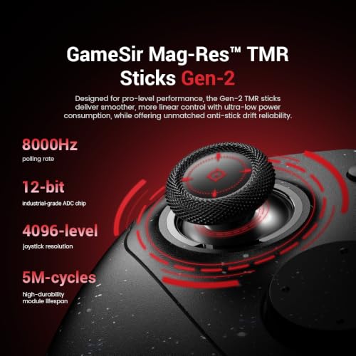 GameSir G7 Pro 8K PC – Control inalámbrico con joysticks TMR – vista 5