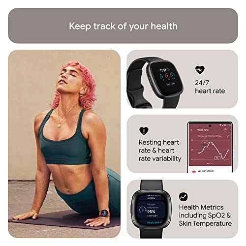 Google Fitbit Versa 4 negro/grafito – Smartwatch GPS y fitness – vista 5