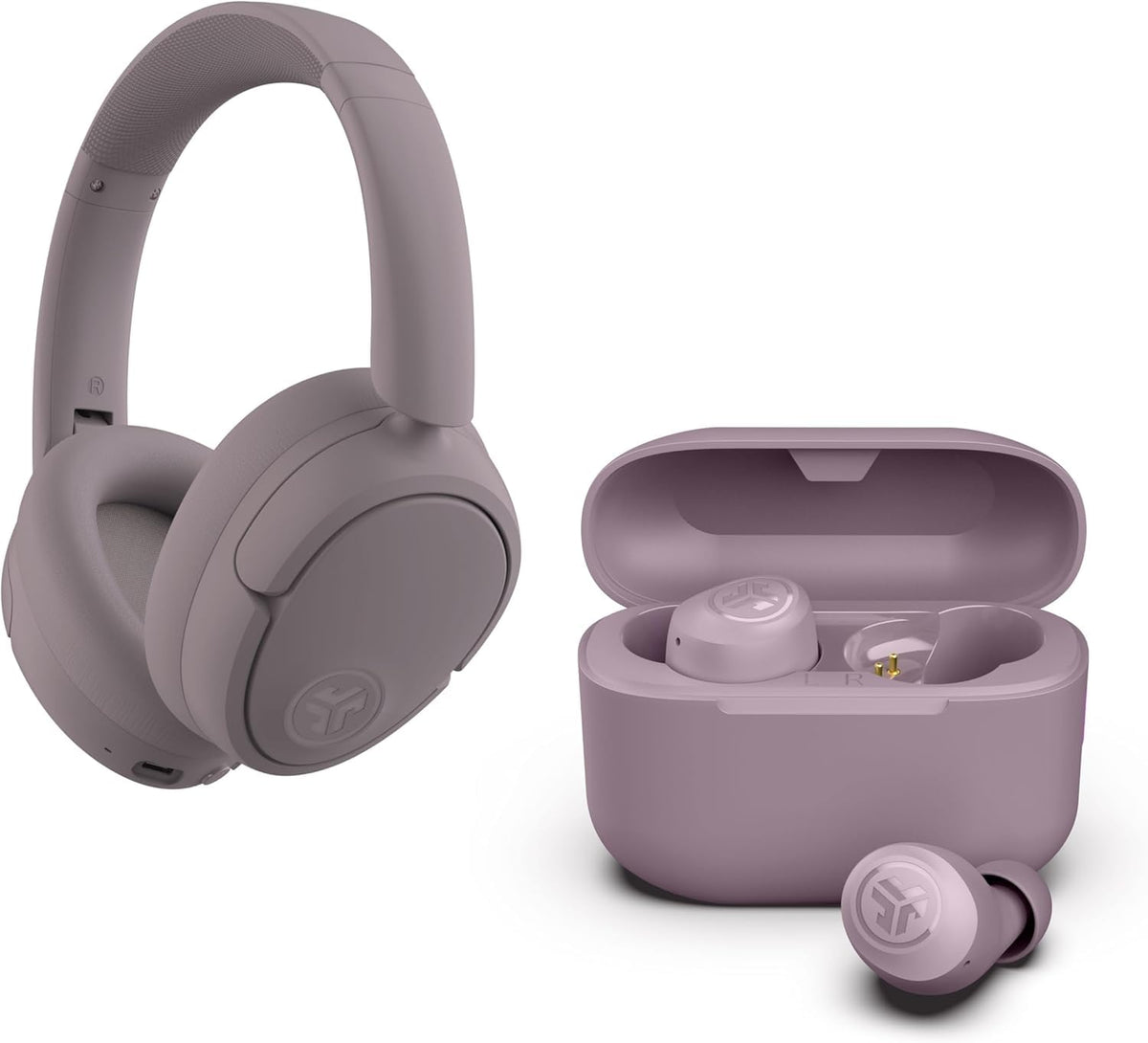 JLab JBuds Lux ANC + Go Air Pop+ – Bundle de audífonos Mauve