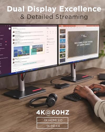 Lenovo USB-C Travel Dock – Base de 7 puertos con doble 4K y cargador 100W – vista 5