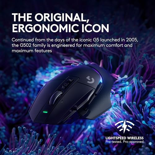 Logitech G502 X Plus – Mouse gaming inalámbrico RGB negro – vista 4