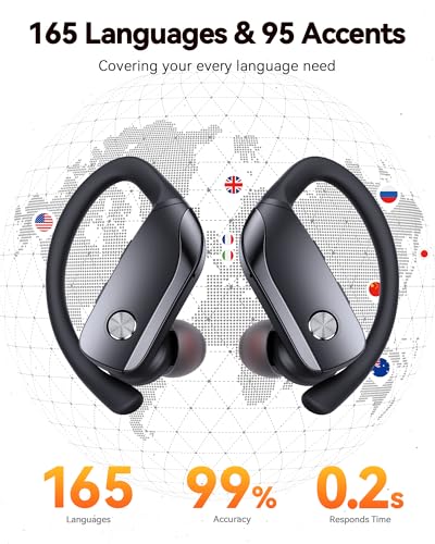 bmani Earbuds deportivos negros – Estuche con pantalla y hasta 80 h – vista 3