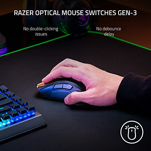 Razer Naga V2 Pro – Mouse gaming inalámbrico MMO negro – vista 5