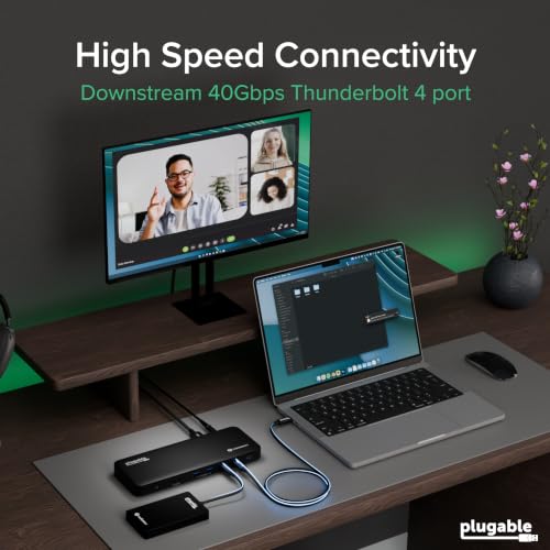Plugable TBT4-UD5 – Dock Thunderbolt 4 de 13 puertos – vista 5