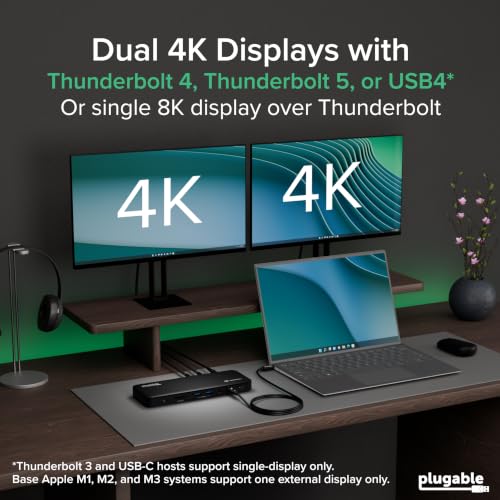 Plugable TBT4-UD5 – Dock Thunderbolt 4 de 13 puertos – vista 4