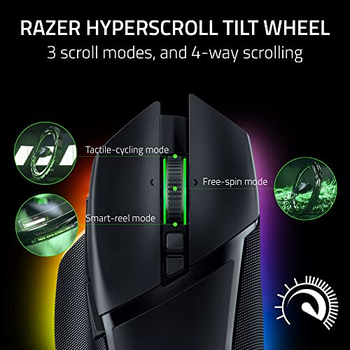 Razer Basilisk V3 Pro – Mouse gaming inalámbrico RGB negro – vista 3