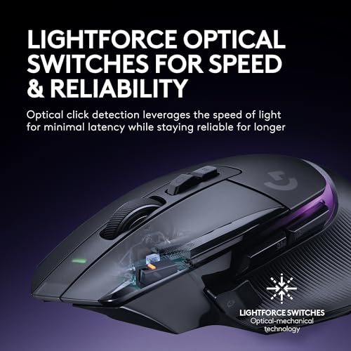 Logitech G502 X Plus – Mouse gaming inalámbrico RGB negro – vista 6