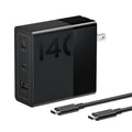 Lenovo 140W GaN negro – Cargador USB-C de 3 puertos con cable
