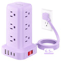 SMALLRT torre morada – Regleta con 12 tomas y 4 USB