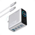 Anker 140W GaN – Cargador de 4 puertos con pantalla inteligente