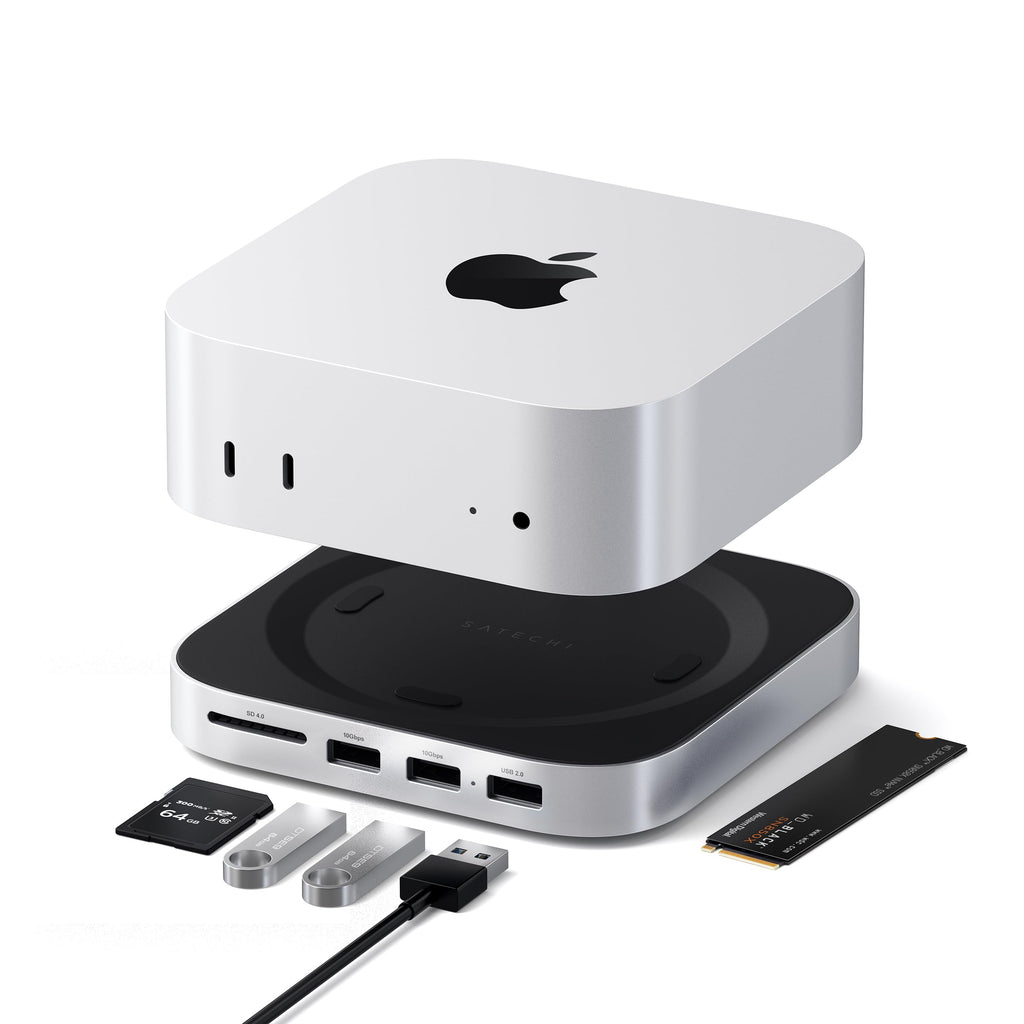 Satechi Hub & Stand para Mac mini M4 – Base USB-C con NVMe