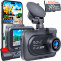 ROVE R2‑4K Dual – Dash cam frontal y trasera con tarjeta 128 GB