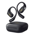 SHOKZ OpenFit SE T910 negros: audífonos open-ear con ganchos y estuche de carga.